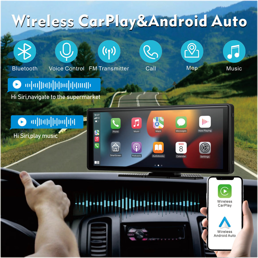 10.26-Inch CarPlay and Android Auto Touchscreen Car Stereo