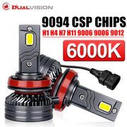 2-Piece H1/H4/H7/H11/9005/9006 LED Headlight Bulb – 6000K, High/Low Beam