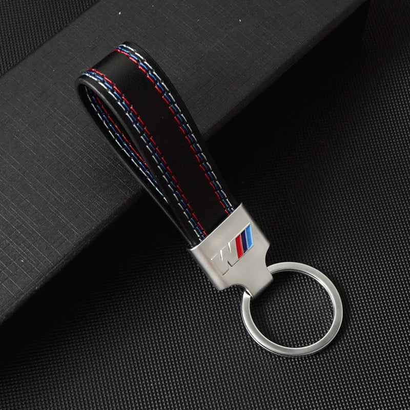 Luxury Leather Car Emblem Carving Key Keyring Key Chain for BMW M X1 X2 X3 X4 X5 X6 3 5 Series M2 M3 M4