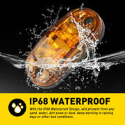 10-Piece LED Side Marker and Clearance Lights – Amber, 12V–24V