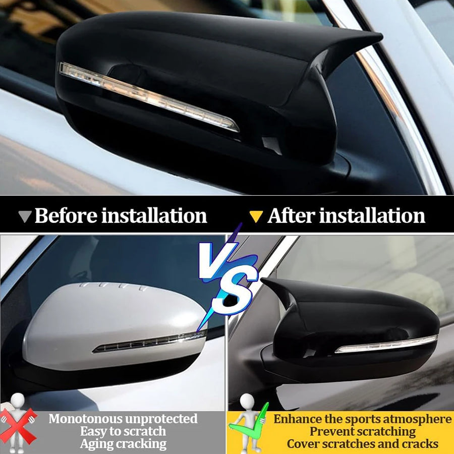 Gloss Black Mirror Covers for 2011–2015 Kia Optima/K5 – Pair