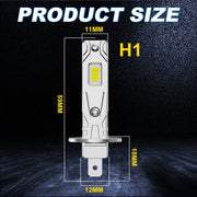 2-Piece H1 LED Headlight Bulb – 6000K, CANBUS, Fanless
