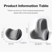 Universal Memory-Foam Car Neck Pillow and Lumbar Support Cushion Set