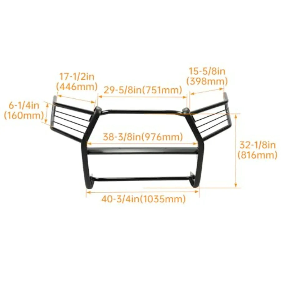 Black Bumper Cover & Grille Kit for 2016–2022 Toyota Tacoma