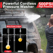21V Cordless Portable Pressure Washer Kit with 5 m Hose