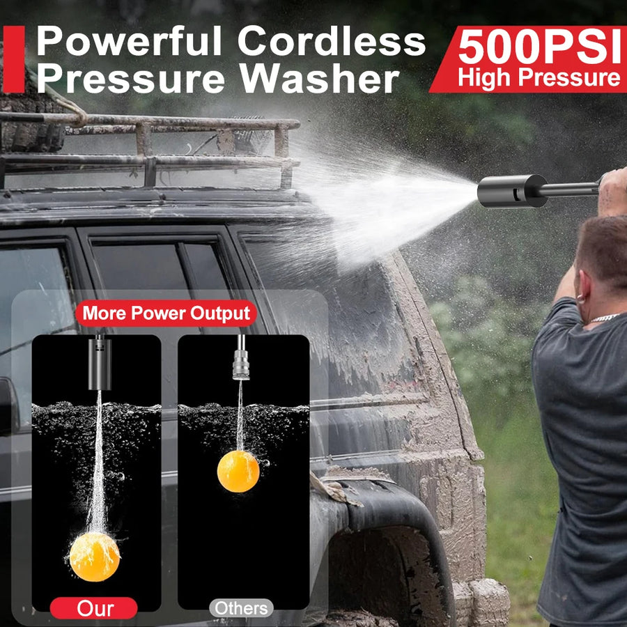 21V Cordless Portable Pressure Washer Kit with 5 m Hose