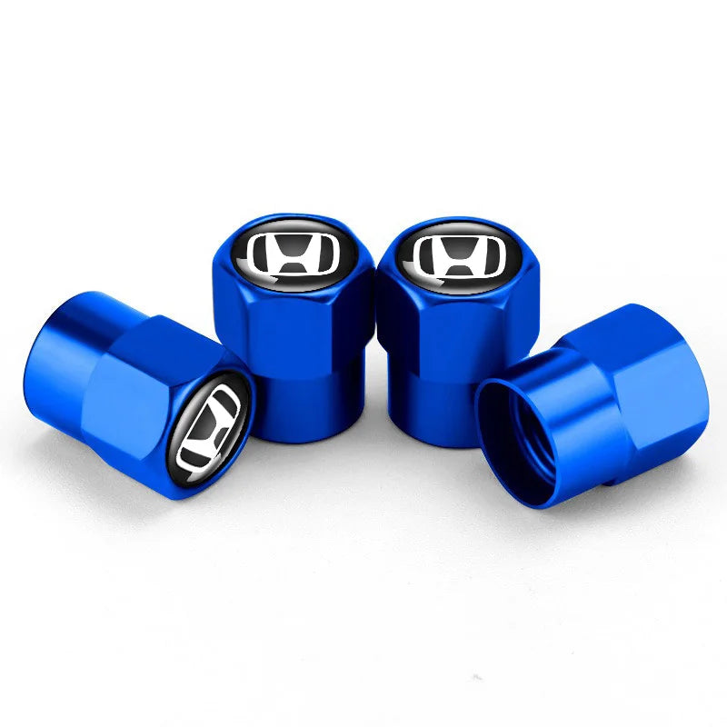 Honda-Style Tire Valve Cap Set – 4-Piece Color Options