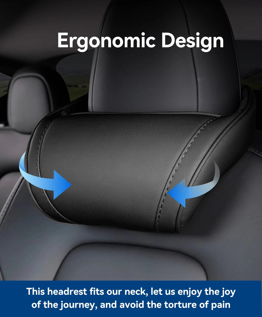 Memory-Foam Neck Pillow and Lumbar Support for Tesla Model 3/Y