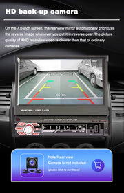 7-Inch 1-DIN Retractable CarPlay and Android Auto Car Stereo