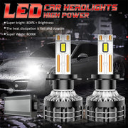 2-Piece H1/H4/H7/H11/9005/9006 LED Headlight Bulb – 6000K, CANBUS