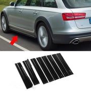 Gloss Black Side Skirt Extension Set for 2016–2018 Audi A6