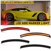 4-Piece Smoked LED Side Marker Lights for Chevrolet Corvette C7 2014-2019