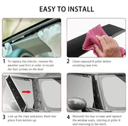 51137272584 Front Left& Right Side Windshield Post Trim A Pillar Molding Cover for Mini Cooper R55 R56