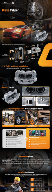Front Left Brake Caliper for Chevrolet Equinox 2004-2007