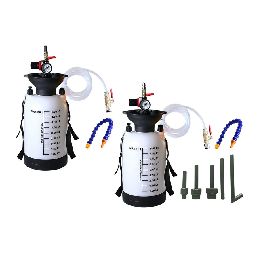 5-Liter Pneumatic ATF and Gear Oil Refill Tank with Adapters
