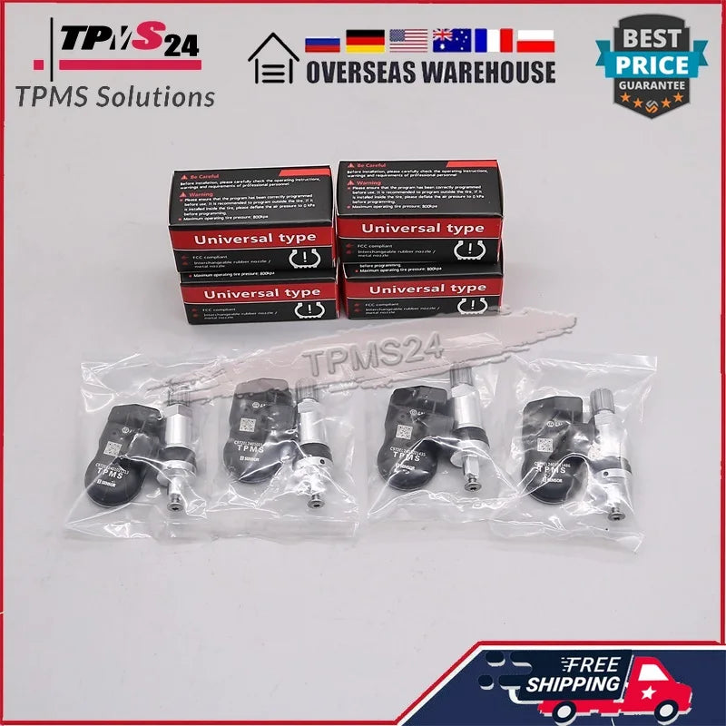 Programmable TPMS Sensors 2 In 1 433MHz+315MHz Support Programming with Ts501 Ts508 Ts601 Ts608 Its600e Mk808ts Mk808s-Ts Mp808ts