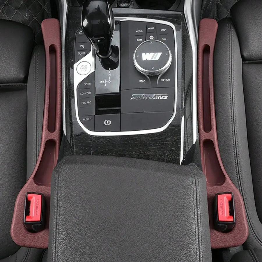 2-Piece Universal Car Seat Gap Fillers with Dual Storage Slots