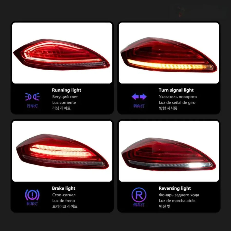 LED Tail Light Assembly Set for 2010–2013 Porsche Panamera