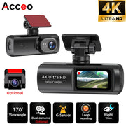 4K Dual Dash Cam with Wi-Fi App Control