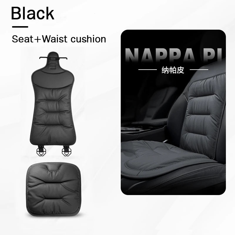 Universal Leather-look Car Seat Cover and Cushion Set