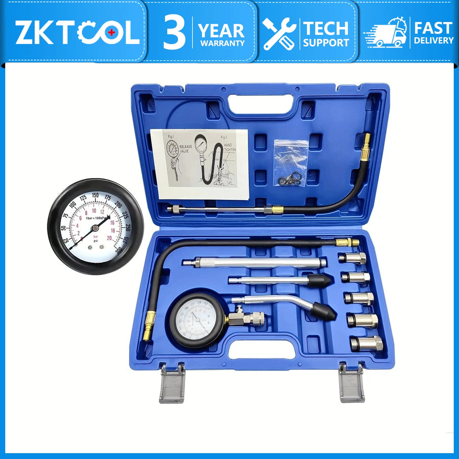 Automotive Engine Compression Tester Gauge Kit