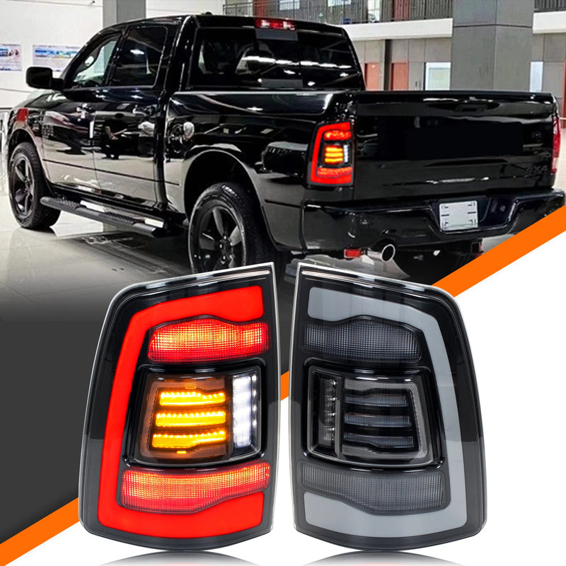 Dodge Ram 4th-Gen Sequential LED Tail Light Pair – Clear Lens
