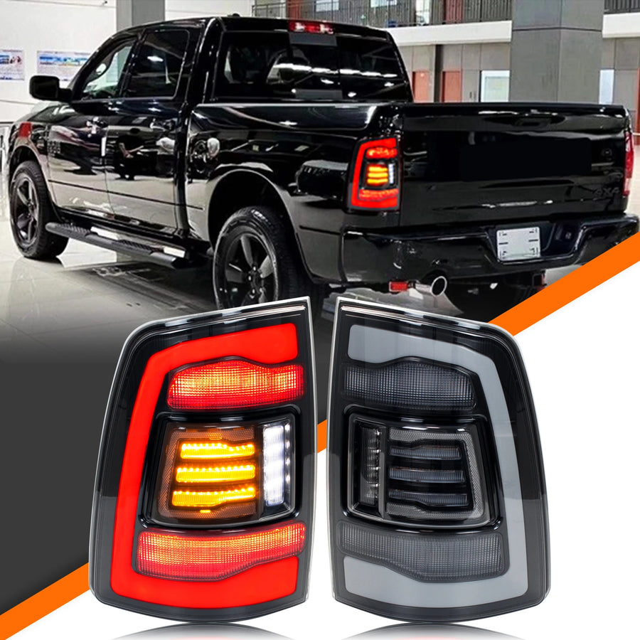 Dodge Ram 4th-Gen Sequential LED Tail Light Pair – Clear Lens
