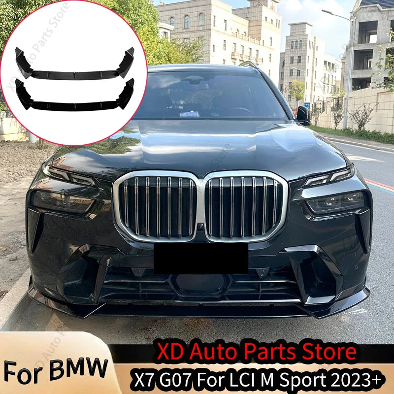 Front Bumper Lip Splitter for BMW X7 G07 LCI M Sport 2023+