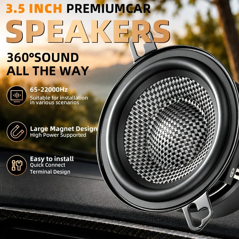 3.5-Inch 300W Coaxial Car Speakers
