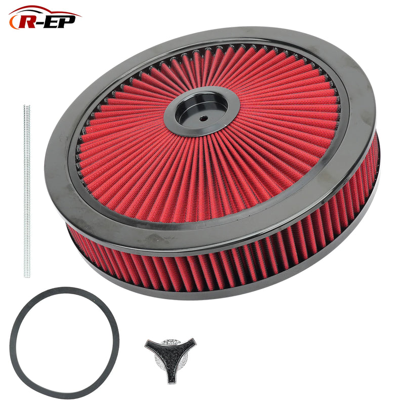 14-Inch Round Washable Air Cleaner Filter, 5-1/8-Inch Neck