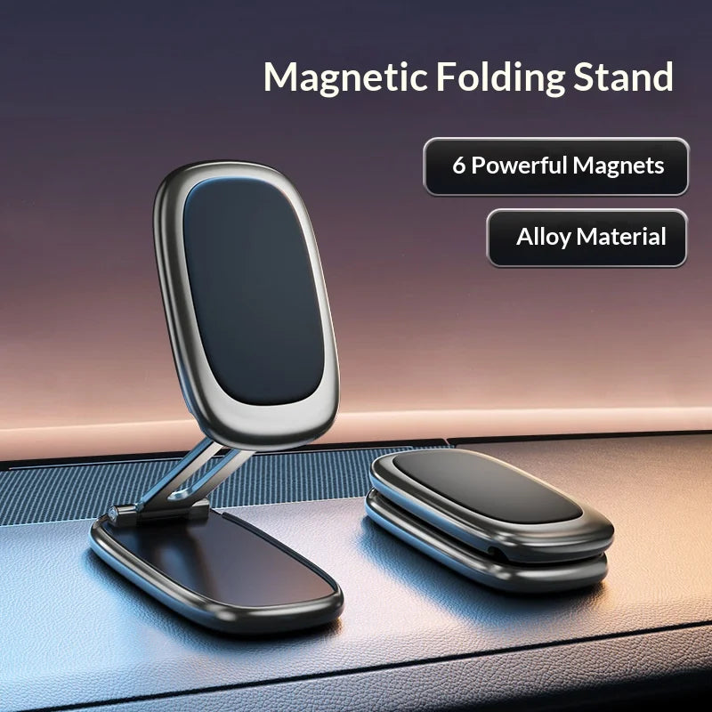Magnetic Car Phone Mount 360° Rotatable Sticky Phone Holder Strong Magnet Metal Car Navigation Bracket
