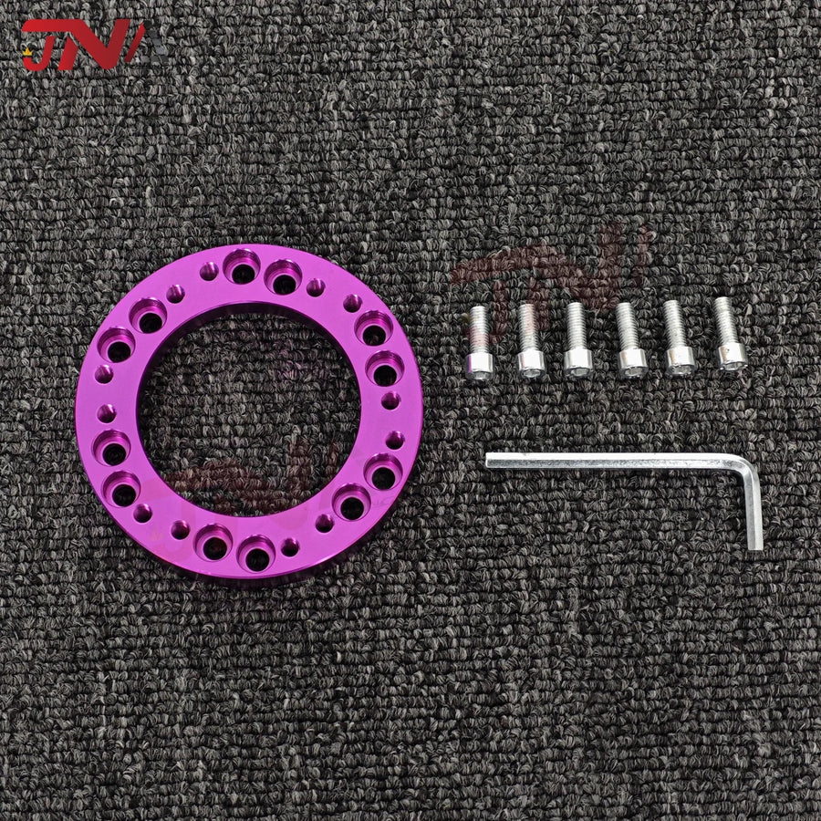 70MM 74MM PCD Steering Wheel Hub Adapter Spacer Kit 6 Bolts Universal Aluminum Steering Wheel Spacer