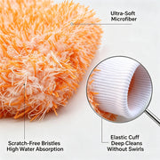Orange Double-Sided Microfiber Car Wash Mitt