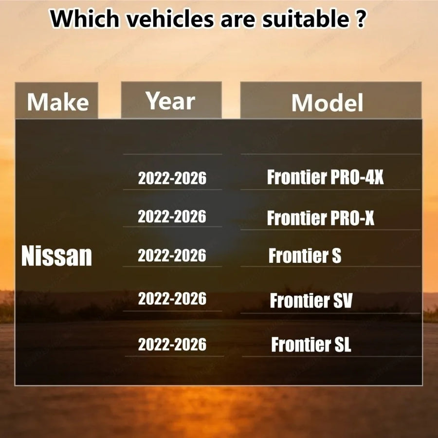 Gloss Black Rear Cab Roof Spoiler for 2022–2026 Nissan Frontier