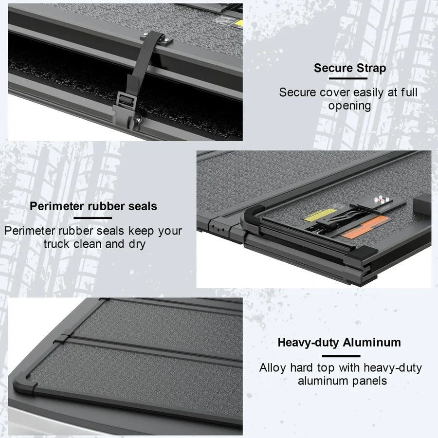 Hard Tri-Fold 5 ft Tonneau Cover for 2005–2026 Nissan Frontier