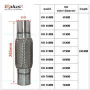 Universal Stainless Steel Exhaust Flex Pipe Connector