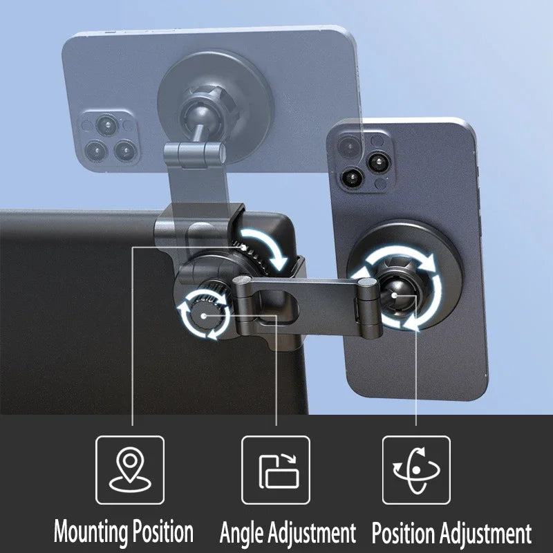 Tesla Model 3, S, X & Y Center Display Slide-Rail Magnetic Phone Holder