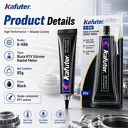 Kafuter K-586 Black High-Temp RTV Silicone Gasket Maker