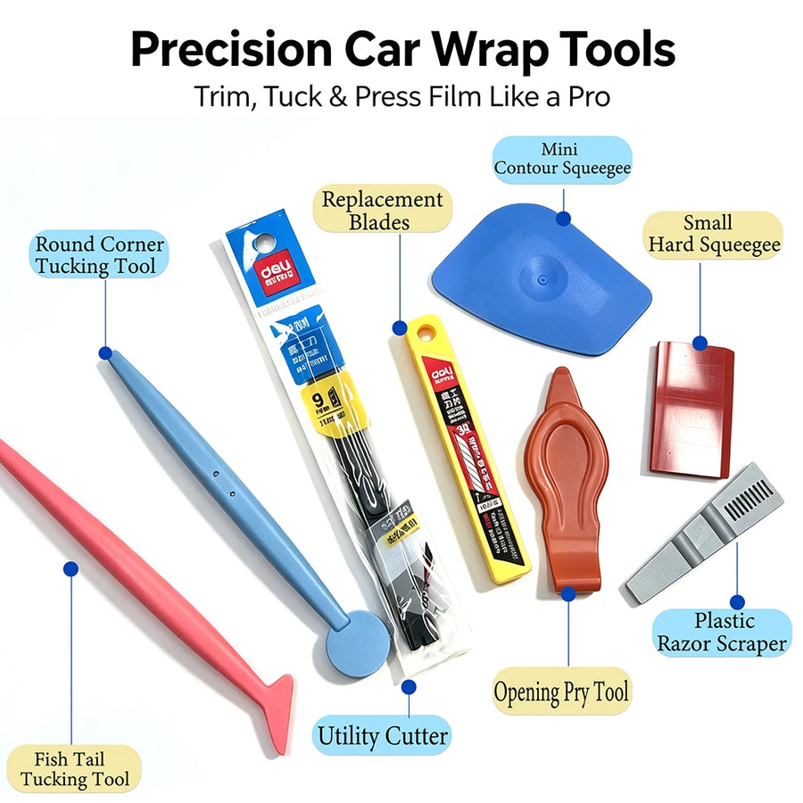 Vinyl Wrap & Window Tint Squeegee Installation Tool Kit