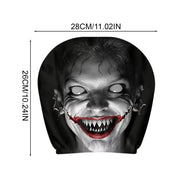 2-Piece Evil Clown Cracked Print Car Headrest Cover Set