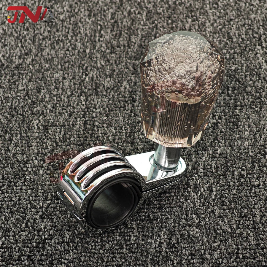 JDM Steering Wheel Acrylic Bubble Handle Aid Booster Ball Power Assist Spinner Knob for Car/Truck