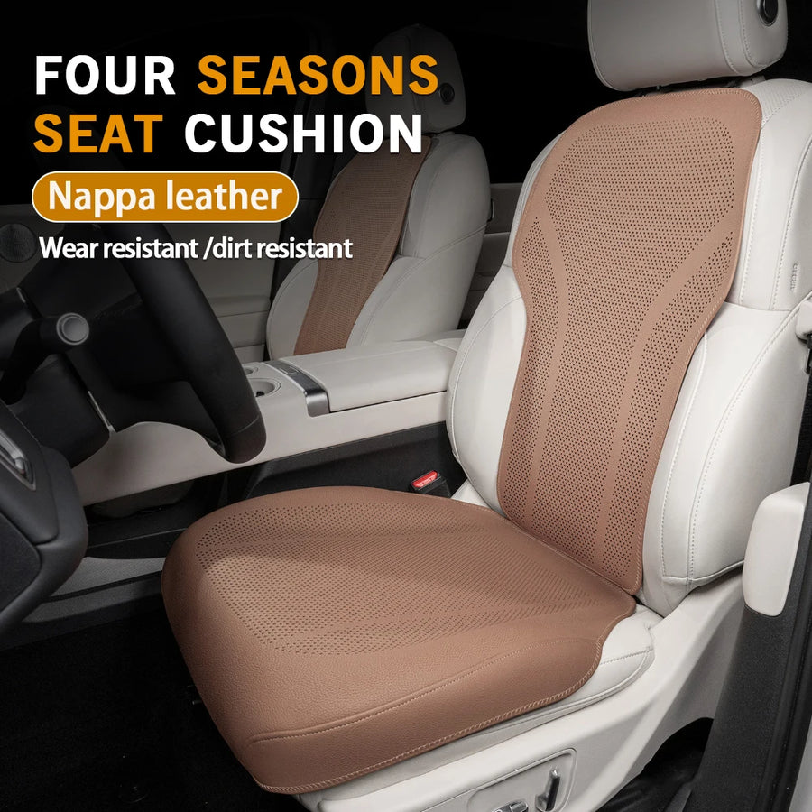 Universal Leather-look Car Seat Cover and Cushion Set