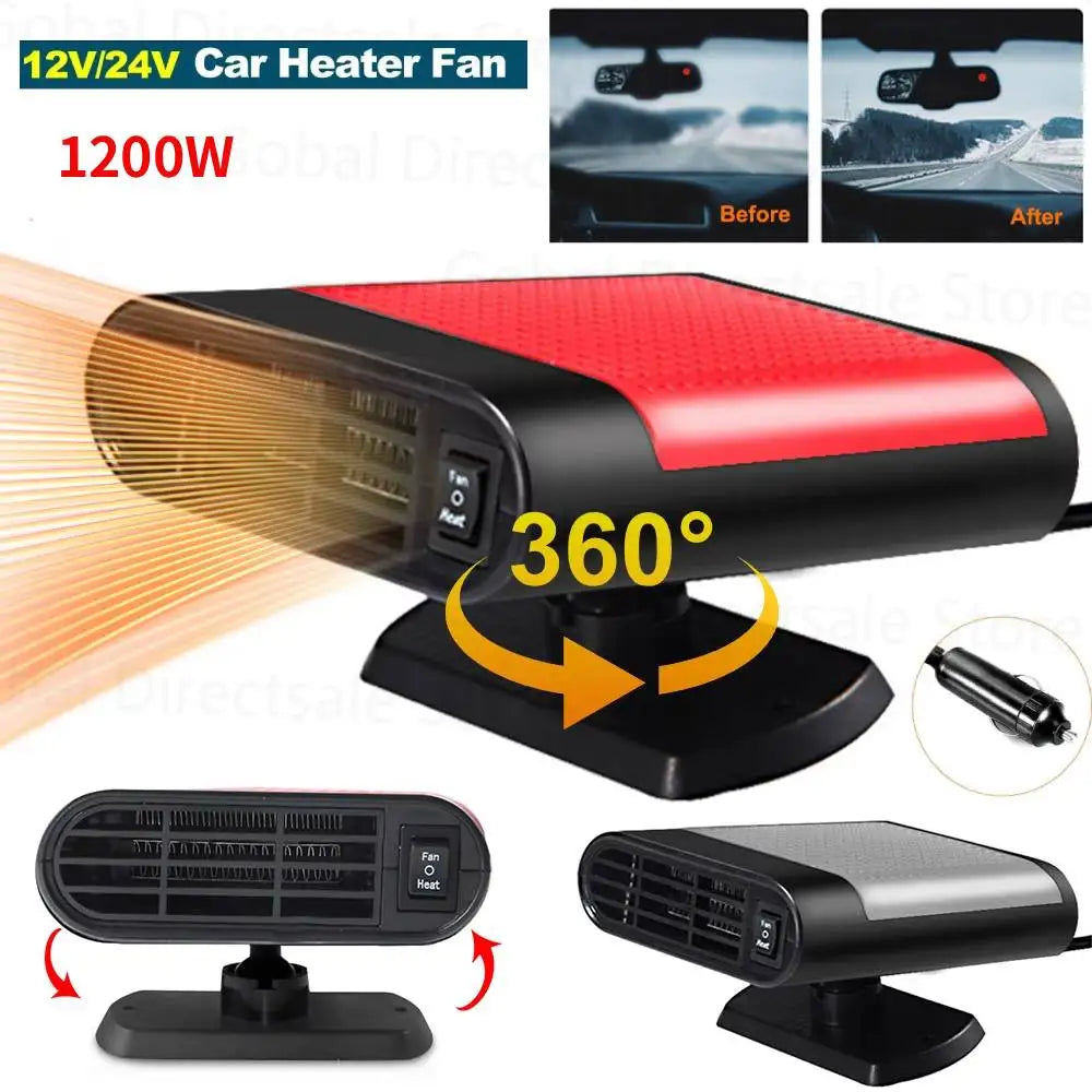 12V/24V Portable Car Heater & Defroster Fan