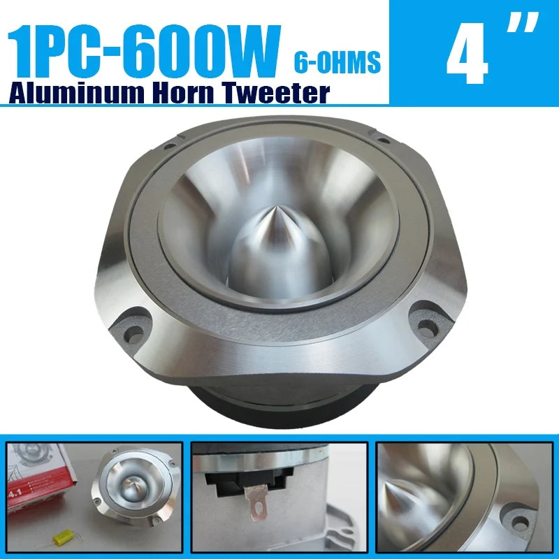 4-Inch 600W 6-Ohm Aluminum Car Audio Tweeter