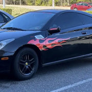 4-Piece Flame Stripe Car Door and Body Decal Set
