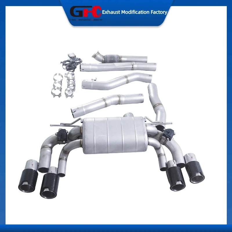 304 Stainless Steel Valved Cat-Back Exhaust System for BMW M2 2015-2018
