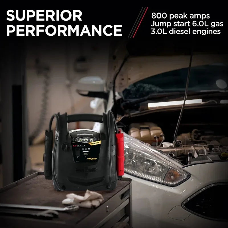 Schumacher SJ1583 800A Jump Starter with 150 PSI Air Compressor