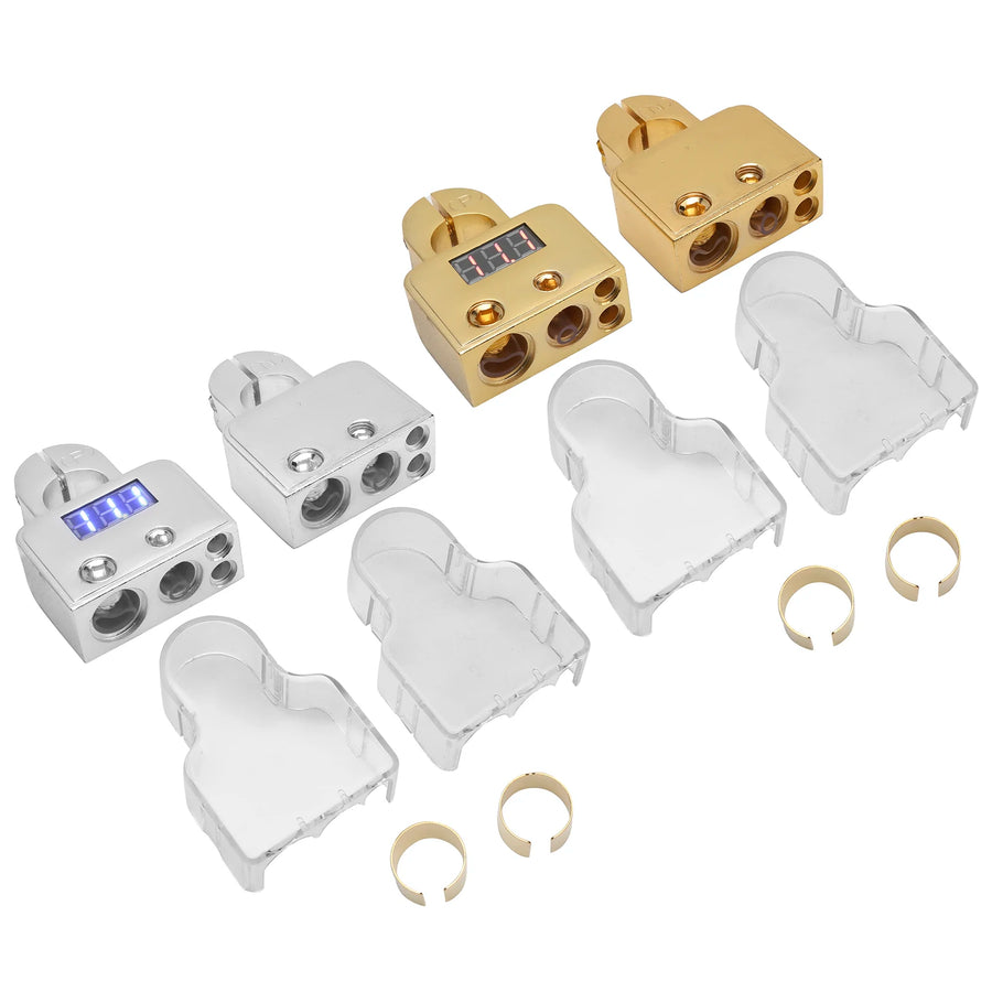 Digital Voltmeter Battery Terminal Connector Kit for 0/4/8/10 AWG Cables