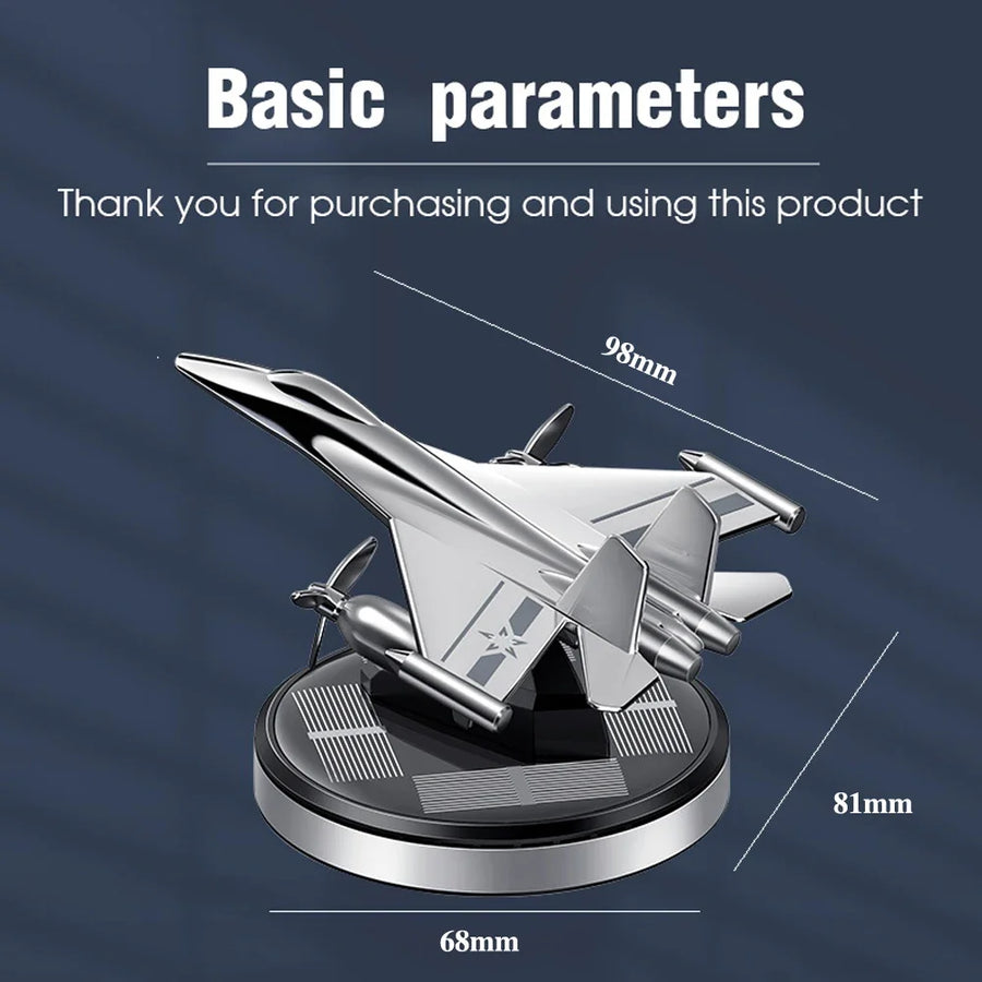 Solar-Powered Rotating Fighter-propeller Car Aroma Diffuser