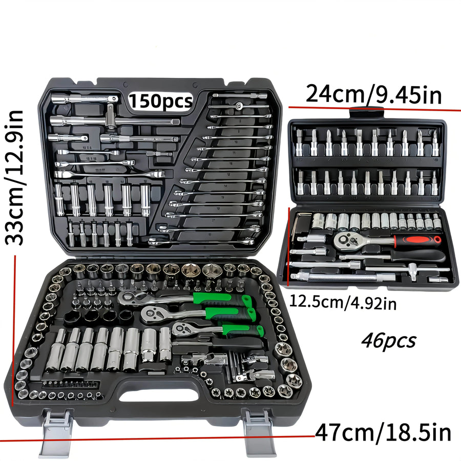 46/150-Piece Automotive Socket and Hand Tool Set